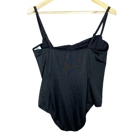 Beach Betty One Piece Swimsuit Size XL Multicolor Slimming Underwire Fun Retro - Picture 2 of 6